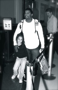 Alfonso and his daughter in LAX