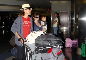 Anthony kids and Everly Bear arrive to LAX